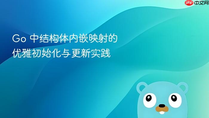 Go 中结构体内嵌映射的优雅初始化与更新实践