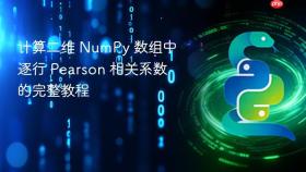 计算二维 NumPy 数组中逐行 Pearson 相关系数的完整教程