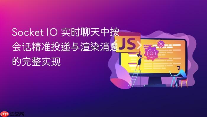 Socket IO 实时聊天中按会话精准投递与渲染消息的完整实现