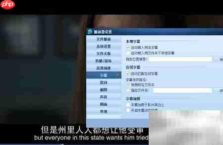 QQ影音在线字幕自动匹配设置