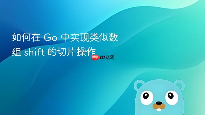 如何在 Go 中实现类似数组 shift 的切片操作
