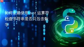 如何正确使用 not 运算符检查字符串是否只包含数字
