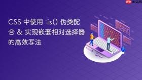 CSS 中使用 :is() 伪类配合 & 实现嵌套相对选择器的高效写法
