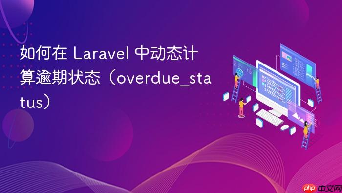 如何在 Laravel 中动态计算逾期状态(overdue_status)
