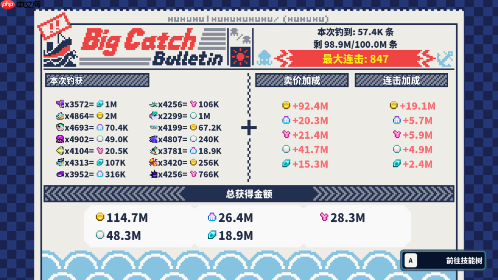 目标钓上1亿条鱼的增量游戏《钓遍海里的鱼》Steam免费试玩版现已上线