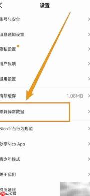 Nico软件异常数据修复指南