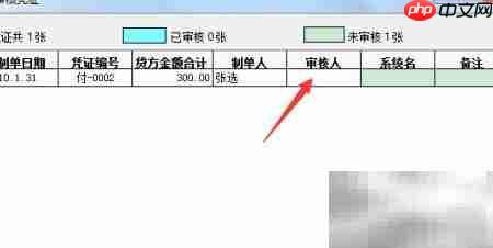 会计软件审核0002号凭证