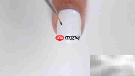 粉色蒲公英美甲教程