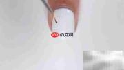 粉色蒲公英美甲教程
