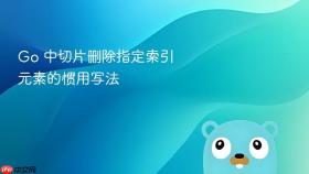 Go 中切片删除指定索引元素的惯用写法
