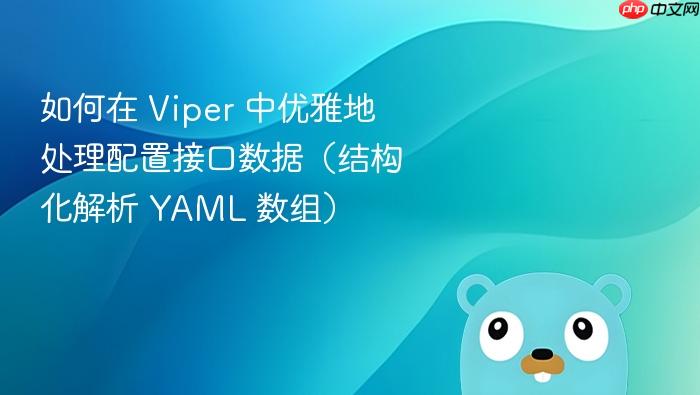 如何在 Viper 中优雅地处理配置接口数据（结构化解析 YAML 数组）
