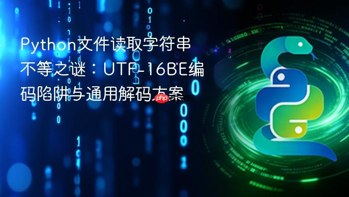 Python文件读取字符串不等之谜:UTF-16BE编码陷阱与通用解码方案
