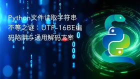 Python文件读取字符串不等之谜：UTF-16BE编码陷阱与通用解码方案
