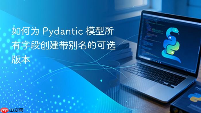 如何为 Pydantic 模型所有字段创建带别名的可选版本