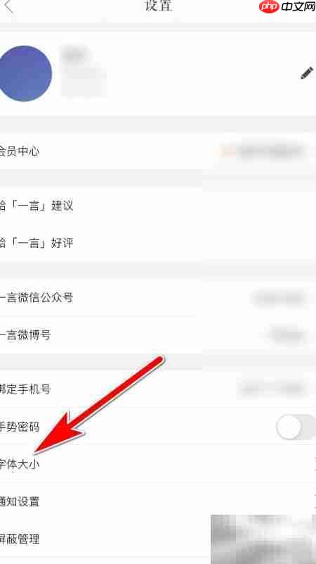 一言设置系统字体大小方法