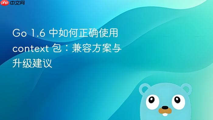 Go 1.6 中如何正确使用 context 包:兼容方案与升级建议