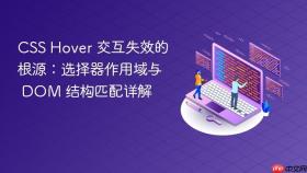 CSS Hover 交互失效的根源：选择器作用域与 DOM 结构匹配详解
