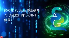 如何在 Python 中正确向 C 子进程广播 SIGINT 信号
