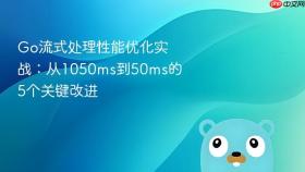 Go流式处理性能优化实战:从1050ms到50ms的5个关键改进