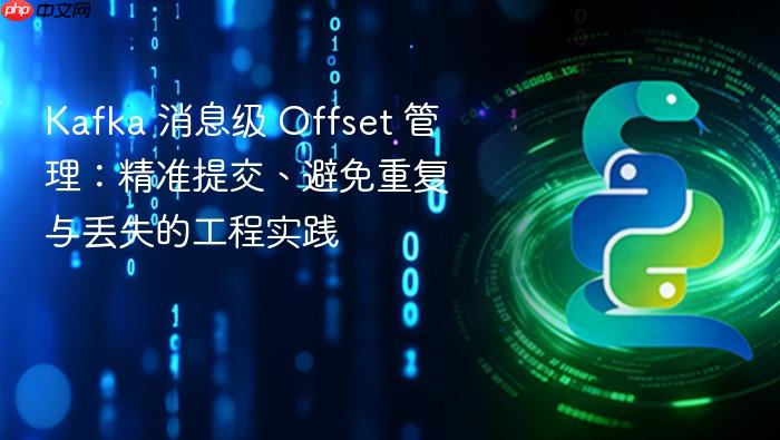 Kafka 消息级 Offset 管理:精准提交、避免重复与丢失的工程实践