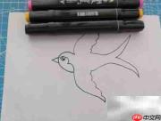 燕子简笔画:轻松学会飞翔姿态