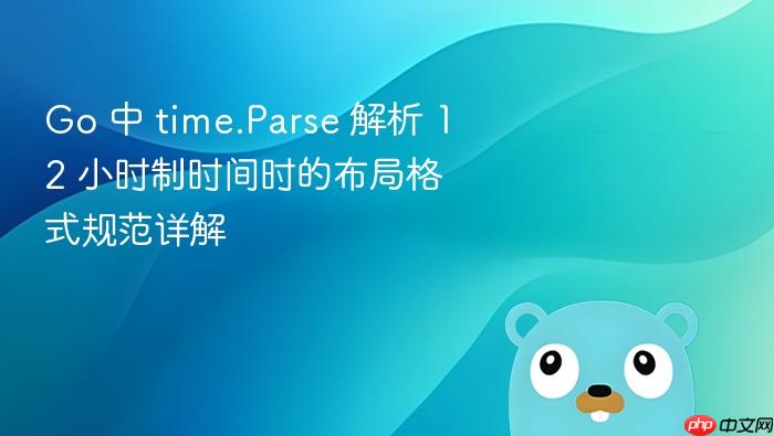 Go 中 time.Parse 解析 12 小时制时间时的布局格式规范详解