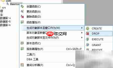 Aqua Data Studio删除函数SQL