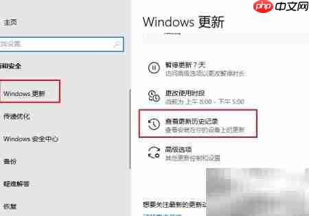 Win10查看更新记录方法