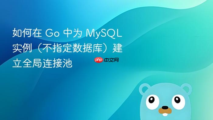 如何在 Go 中为 MySQL 实例(不指定数据库)建立全局连接池