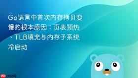 Go语言中首次内存拷贝变慢的根本原因:页表预热、TLB填充与内存子系统冷启动
