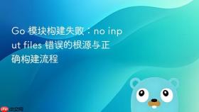 Go 模块构建失败：no input files 错误的根源与正确构建流程