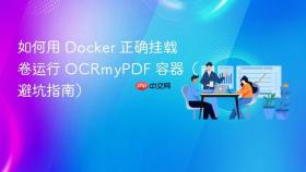 如何用 Docker 正确挂载卷运行 OCRmyPDF 容器（避坑指南）