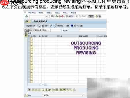 SAP外协加工单修改指南