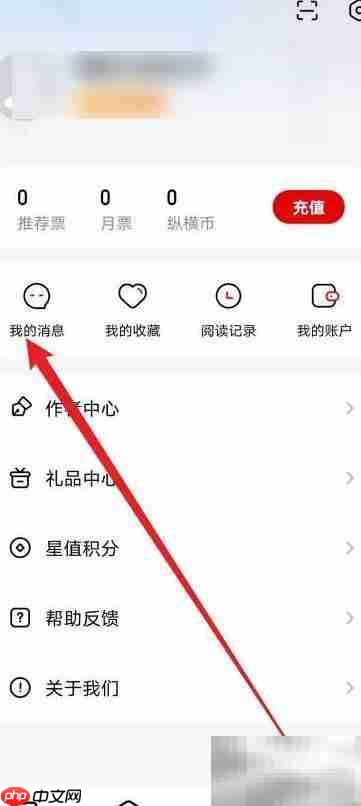 纵横小说系统通知查看方法