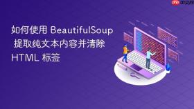 如何使用 BeautifulSoup 提取纯文本内容并清除 HTML 标签