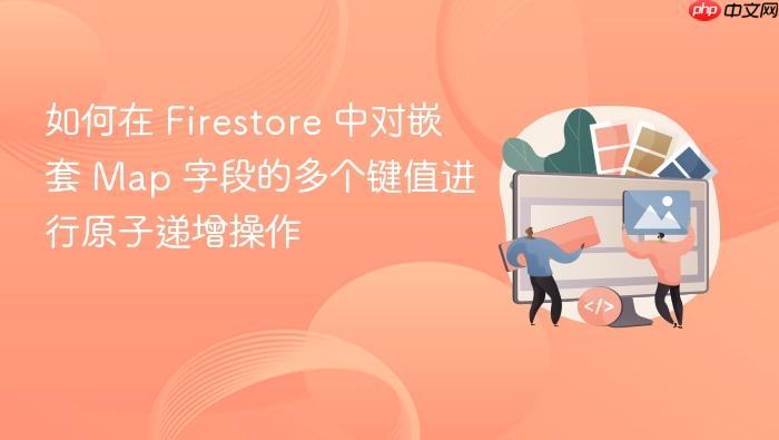 如何在 Firestore 中对嵌套 Map 字段的多个键值进行原子递增操作