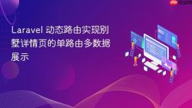 Laravel 动态路由实现别墅详情页的单路由多数据展示
