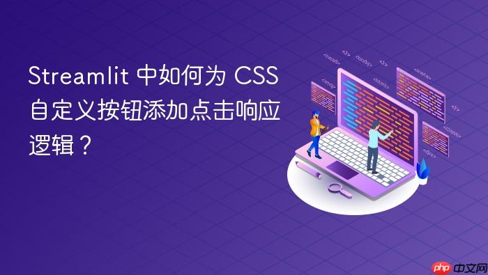 Streamlit 中如何为 CSS 自定义按钮添加点击响应逻辑？
