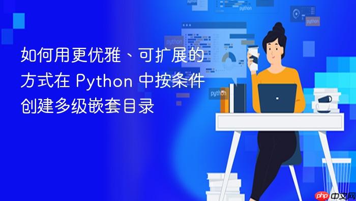 如何用更优雅、可扩展的方式在 Python 中按条件创建多级嵌套目录