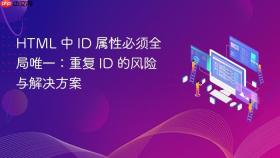 HTML 中 ID 属性必须全局唯一：重复 ID 的风险与解决方案