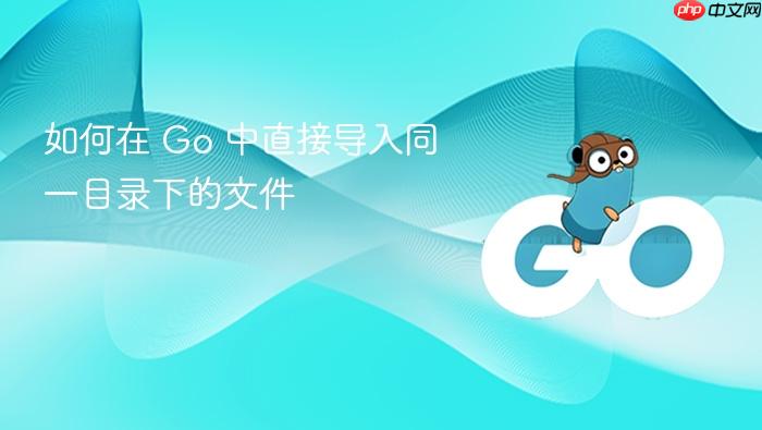 如何在 Go 中直接导入同一目录下的文件