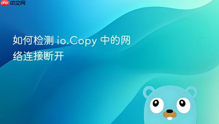 如何检测 io.Copy 中的网络连接断开