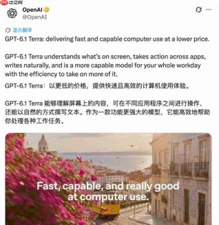电脑操作提速超 3 倍、API价格直接腰斩:OpenAI重磅发布GPT-6.1 Terra