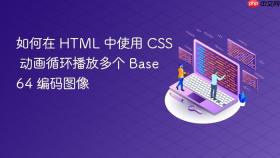 如何在 HTML 中使用 CSS 动画循环播放多个 Base64 编码图像