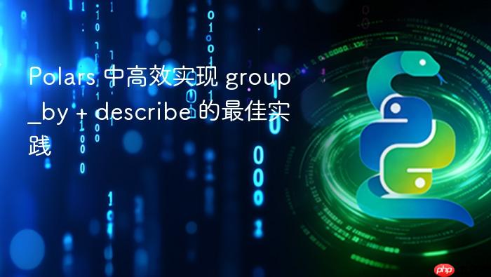 Polars 中高效实现 group_by + describe 的最佳实践
