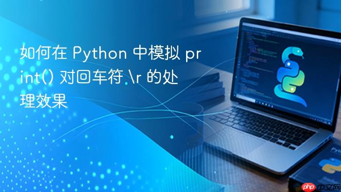 如何在 Python 中模拟 print() 对回车符 \r 的处理效果