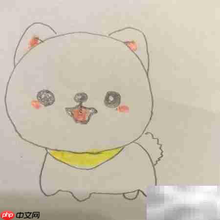 博美狗简笔画教程