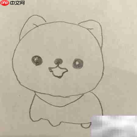 博美狗简笔画教程