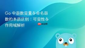 Go 中函数变量与命名函数的本质区别:可变性与作用域解析