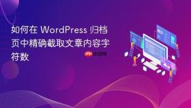 如何在 WordPress 归档页中精确截取文章内容字符数
